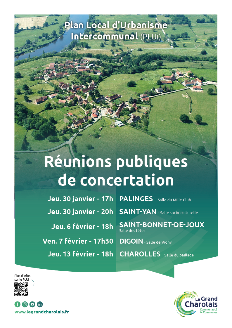 Réunions Publiques de concertation PLUI